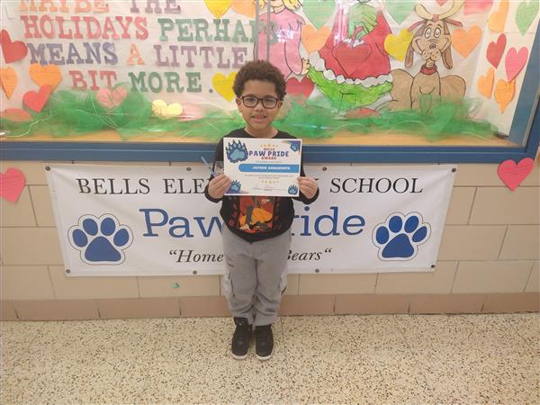  So Proud of our December Paw Pride Student 